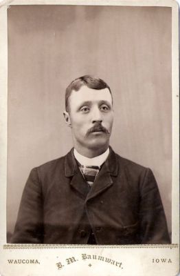 Unidentified

This was Shared by Dennis Schildauer.

Unidentified Cabinet Card Photo in the Dolan/Duff Family Album. However, this Cabinet Card Photo is from the "Reed" Family.

The Photographers name is "Baumwart", Waucoma, Iowa.
