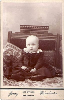Unidentified

This was Shared by Dennis Schildhauer.

Unidentified Cabinet Card Photo in the Dolan/Duff Family Album.

The Photographers name is "Joray & Winchester", Hot Springs, South Dakota.
