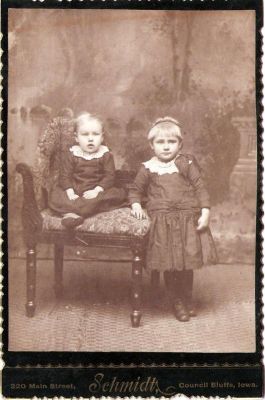 Unidentified

This was Shared by Dennis Schildhauer.

Unidentified Cabinet Card Photo in the Dolan/Duff Family Album.

The Photographers name is "Schmidt", Council Bluffs, Iowa.
