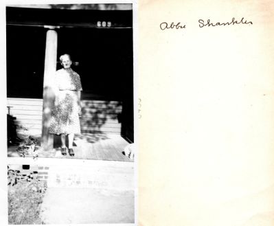 Click to view full size image
==============
Abbie Shankles
THIS HAS BEEN RETURNED TO FAMILY
This Photo States: "Abbie Shankles"
NOTE: This is Abbie L Klontz Shankles
Abbie Shankles
THIS HAS BEEN RETURNED TO FAMILY
This Photo States: "Abbie Shankles"
NOTE: This is Abbie L Klontz Shankles