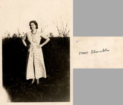 Click to view full size image
==============
Mae Shankles
THIS HAS BEEN RETURNED TO FAMILY
This Photo States: "Mae Shankles"
Mae Shankles
THIS HAS BEEN RETURNED TO FAMILY
This Photo States: "Mae Shankles"