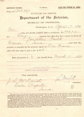 Click to view full size image
==============
Jonathan Foulk
Civil War Pension Papers for Jonathan Foulk.
Jonathan Foulk
Civil War Pension Papers for Jonathan Foulk.