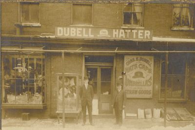 Click to view full size image
==============
Debell & Hatter Hat Store
This Photo was Shared by Art Dubell.
This is a Photo of my Ancestor. His name was Charles Ellis Dubell & he grew up in Burlington but moved to Delaware and opened a hat store.
The Photo is of "Debell & Hatter Hat Store"
Debell & Hatter Hat Store
This Photo was Shared by Art Dubell.
This is a Photo of my Ancestor. His name was Charles Ellis Dubell & he grew up in Burlington but moved to Delaware and opened a hat store.
The Photo is of "Debell & Hatter Hat Store"