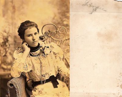 Click to view full size image
==============
Thelma "George" Wallace Thompson
THIS HAS BEEN RETURNED TO FAMILY
The back of the Cabinet Card has "Georgie"
This has been Identified as Thelma George "Georgie" Wallace.
The photographers name is "Blair" in Gatesville, Coryell, Texas.
Thelma "George" Wallace Thompson
THIS HAS BEEN RETURNED TO FAMILY
The back of the Cabinet Card has "Georgie"
This has been Identified as Thelma George "Georgie" Wallace.
The photographers name is "Blair" in Gatesville, Coryell, Texas.