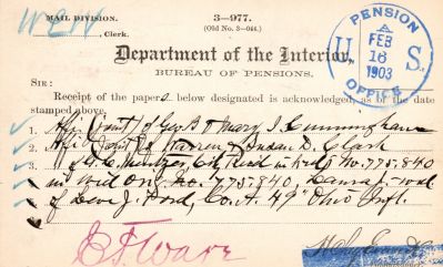 Levi Jefferson Ford

THIS HAS BEEN RETURNED TO FAMILY

Pension Papers for Levi Jefferson Ford.
