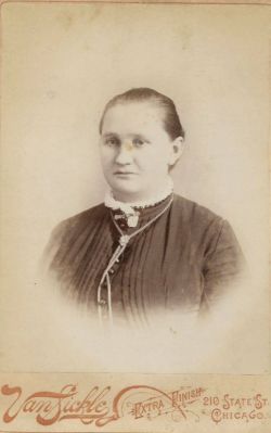 Click to view full size image
==============
Alice Sinda Hess Scheuneman
THIS HAS BEEN RETURNED TO FAMILY
This Cabinet Card Photo is of Alice Sinda Hess Scheuneman
The Photographers name is "Van Sickle", Chicago, Illinois
NOTE: Alice Hess Scheuneman and Frederick Scheuneman were the first store keepers in Tolleston, (Tolleston is a neighborhood and former town in west-central Gary, Indiana. It is situated south of Ambridge, west of Midtown, east of Westside and north of Glen Park) Indiana.
Alice Sinda Hess Scheuneman
THIS HAS BEEN RETURNED TO FAMILY
This Cabinet Card Photo is of Alice Sinda Hess Scheuneman
The Photographers name is "Van Sickle", Chicago, Illinois
NOTE: Alice Hess Scheuneman and Frederick Scheuneman were the first store keepers in Tolleston, (Tolleston is a neighborhood and former town in west-central Gary, Indiana. It is situated south of Ambridge, west of Midtown, east of Westside and north of Glen Park) Indiana.