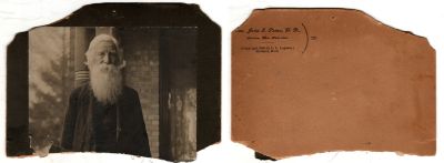 Click to view full size image
==============
Rev. John Gibson Patton D. D.
This was Donated
This damaged photo mounted on board states: "Rev. John G. Paton, D. D., Aniwa, New Hebrides
(Copyright 1900 by L. L. Legters, Holland, Michigan)
Rev. John Gibson Patton D. D.
This was Donated
This damaged photo mounted on board states: "Rev. John G. Paton, D. D., Aniwa, New Hebrides
(Copyright 1900 by L. L. Legters, Holland, Michigan)