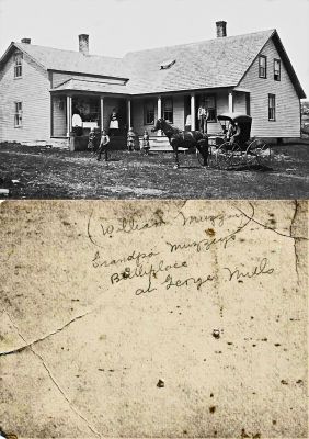 Click to view full size image
==============
William Hadley Muzzey Homestead
This is a digitally repaired image of a photo mounted on board. The original is badly torn and brittle. It was rescued from the trash.
The back of the photo mounted on board states: "(William Muzzey) Grandpa Muzzey's birthplace at Georges Mills."
NOTE: Georges Mills is an unincorporated community in the town of Sunapee in Sullivan County, New Hampshire.
William Hadley Muzzey Homestead
This is a digitally repaired image of a photo mounted on board. The original is badly torn and brittle. It was rescued from the trash.
The back of the photo mounted on board states: "(William Muzzey) Grandpa Muzzey's birthplace at Georges Mills."
NOTE: Georges Mills is an unincorporated community in the town of Sunapee in Sullivan County, New Hampshire.