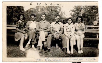 Click to view full size image
==============
Unidentified
THIS HAS BEEN RETURNED TO FAMILY
This was Donated by by Cheryl Webber/The Terry Girls Genealogy.
This photo states: "6 of a kind, Los Angeles, 1 June 1942"
Unidentified
THIS HAS BEEN RETURNED TO FAMILY
This was Donated by by Cheryl Webber/The Terry Girls Genealogy.
This photo states: "6 of a kind, Los Angeles, 1 June 1942"