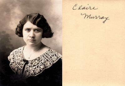 Claire Murray

This photo states: "Claire Murray"
