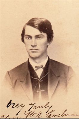 William Ney Cochran

THIS HAS BEEN RETURNED TO FAMILY

WILLIAM NEY COCHRAN (1847-1883)

OWU Class of 1868. Studied Law and was admitted to the Bar at Zanesville, Ohio. Died in Newark, Ohio on 24 May 1883. William Ney Cochran Also Served in the Civil War in 1864 as a Private of the 145th Ohio Volunteer Infantry.
