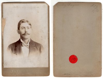 Click to view full size image
==============
Manley Parkins Gywnn
THIS HAS BEEN RETURNED TO FAMILY
This was Donated by Carolyn F. Hall
This Cabinet Card Photo states: "Manley Gywnn"
The Photographers name is "Leschinsky", Grand Island, Nebraska
Manley Parkins Gywnn
THIS HAS BEEN RETURNED TO FAMILY
This was Donated by Carolyn F. Hall
This Cabinet Card Photo states: "Manley Gywnn"
The Photographers name is "Leschinsky", Grand Island, Nebraska