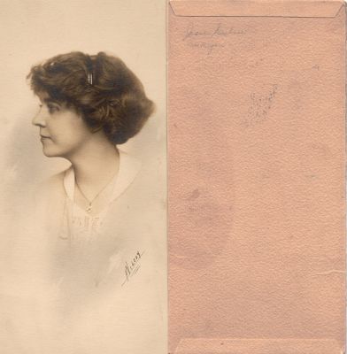 Josefa "Josie" Oppedahl Scribner

This photo states: "Josie Scribner, Mrs. Mryon"

The Photographers name is "Wilcox", Sioux City
