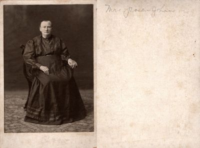 Click to view full size image
==============
Mrs. Posen Johan
This Cabinet Card Photo states: "Mrs. Posen Johan"
The Photographers name is "Flaten", Moorhead, Minnesota
Mrs. Posen Johan
This Cabinet Card Photo states: "Mrs. Posen Johan"
The Photographers name is "Flaten", Moorhead, Minnesota