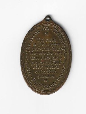 Harold Eugene Cooley Medal (Back)

THIS HAS BEEN RETURNED TO FAMILY

World War I Medal Back

