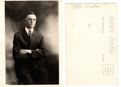 Click to view full size image
==============
Allie Chrislian
This was Donated by Cheryl Webber/The Terry Girls Genealogy.
This Real Photo Postcard (RPPC) states: "Allie Chrislian"
Allie Chrislian
This was Donated by Cheryl Webber/The Terry Girls Genealogy.
This Real Photo Postcard (RPPC) states: "Allie Chrislian"