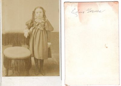 Click to view full size image
==============
Edna Garnes
THIS HAS BEEN DONATED TO THE GUTHRIE COUNTY HISTORICAL VILLAGE & MUSUEM
This Cabinet Card Photo States: "Edna Garnes", Bayard, Iowa
The Photographers name is "Munsinger", Bayard, Iowa
Edna Garnes
THIS HAS BEEN DONATED TO THE GUTHRIE COUNTY HISTORICAL VILLAGE & MUSUEM
This Cabinet Card Photo States: "Edna Garnes", Bayard, Iowa
The Photographers name is "Munsinger", Bayard, Iowa