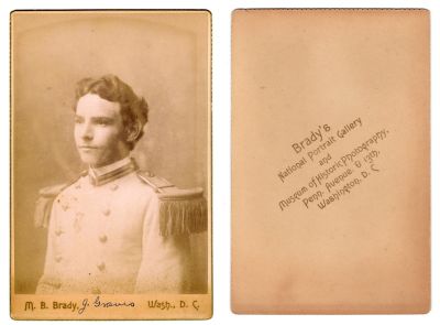 Click to view full size image
==============
J. Graves
This was Donated by Denise Ayers
This Cabinet Card Photo states: "J. Graves"
The Photographers name is "M. B. Brady, Washington, D.C."
J. Graves
This was Donated by Denise Ayers
This Cabinet Card Photo states: "J. Graves"
The Photographers name is "M. B. Brady, Washington, D.C."