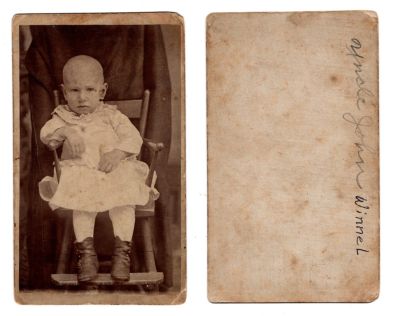 Click to view full size image
==============
John Winnel
This CdV Photograph states: "Uncle John Winnel"
John Winnel
This CdV Photograph states: "Uncle John Winnel"