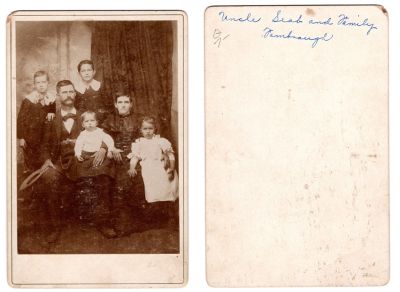 Click to view full size image
==============
Seaborn Preston Fambrough & Family
THIS HAS BEEN RETURNED TO FAMILY
This Cabinet Card Photo states: "Uncle Seab Fambrough & Family"
Seaborn Preston Fambrough & Family
THIS HAS BEEN RETURNED TO FAMILY
This Cabinet Card Photo states: "Uncle Seab Fambrough & Family"