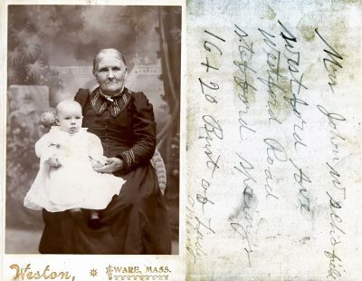 Mrs. John W. Schofield

This was Shared by a Anonymous Donor.

This Cabinet Card Photo States: "Mrs. Johon W. Schofield, Westford Ave., Westford Road, ??????

The Photographers name is "Weston", Ware, Massachusetts.
