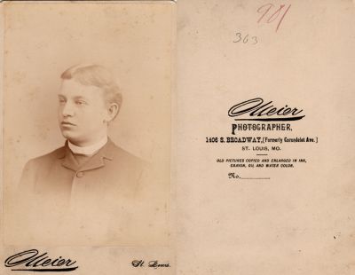 Unidentified

Unidentified Cabinet Card Photo

The Photographers name is "Meier", St. Louis, Missouri
