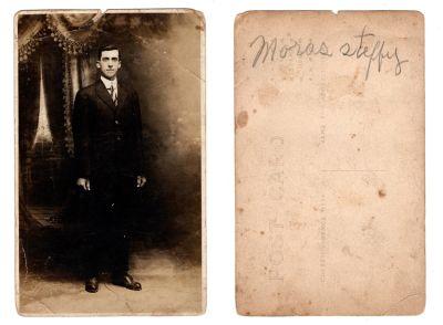 Moras Steffy

This was Donated by Marlene Clancy Diamond

This Real Photo Postcard (RPPC) states: "Moras Steffy"

