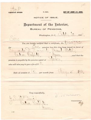 Click to view full size image
==============
Bernardo D. "Nardo" Harrold
This was Donated by Mary Muhlford
Civil War Document for Bernardo D. "Nardo" Harrold
Bernardo D. "Nardo" Harrold
This was Donated by Mary Muhlford
Civil War Document for Bernardo D. "Nardo" Harrold