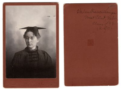 Click to view full size image
==============
Helen Francis Langer
This was Donated by Cheryl Webber/The Terry Girls Genealogy
This Cabinet Card Photo states: "Helen Francis Langer, West Point, Nebraska. Class of '98, UGU?"
The Photographers name is "Langer", West Point, Nebraska
Helen Francis Langer
This was Donated by Cheryl Webber/The Terry Girls Genealogy
This Cabinet Card Photo states: "Helen Francis Langer, West Point, Nebraska. Class of '98, UGU?"
The Photographers name is "Langer", West Point, Nebraska
