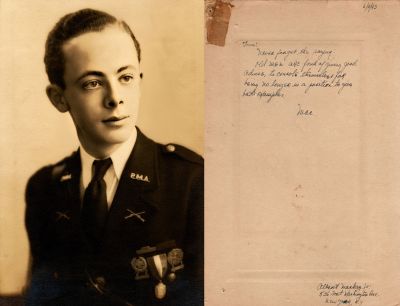 Mac

This is a Military Photo from the 1943 Graduating Class of Peekskill Military Academy of Peekskill, New York.

I have 10 Graduating Photos. They are all addressed to a person named "Tom". This photo was signed by a officer named Mac.
