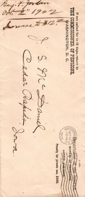 Click to view full size image
==============
Benjamin F. Jordan
Benjamin F. Jordan Pension Papers.
Benjamin F. Jordan
Benjamin F. Jordan Pension Papers.