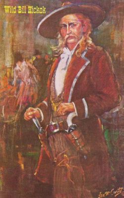 Click to view full size image
==============
Wild Bill Hickok/James Butler Hickok
This is a Collectors Card Called "Gunfighters Of The Old West", Wild Bill Hickok (1837-1876)
The famed lawman and showman became on of the West's most colorful figures. Born in Illinois, oramed the Western States until he was shot in the back in Deadwood South Dakota in 1876. One of a series of Authentic Portraits painted in oil by Lea McCarty.
Wild Bill Hickok/James Butler Hickok
This is a Collectors Card Called "Gunfighters Of The Old West", Wild Bill Hickok (1837-1876)
The famed lawman and showman became on of the West's most colorful figures. Born in Illinois, oramed the Western States until he was shot in the back in Deadwood South Dakota in 1876. One of a series of Authentic Portraits painted in oil by Lea McCarty.