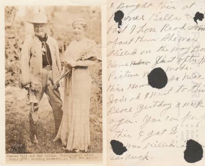 Click to view full size image
==============
Gordon William "Pawnee Bill" Lillie & Mary Emma "May Manning Lillie
THIS REAL PHOTO POSTCARD (RPPC) WAS DONATED TO THE PAWNEE BILL RANCH MUSEUM.
Gordon William "Pawnee Bill" Lillie & Mary Emma "May" Manning Lillie at their 50th Wedding Ceremony in Taos New Mexico. This Postcard Photo was Donated by Jenny Kehm.
Gordon William "Pawnee Bill" Lillie & Mary Emma "May Manning Lillie
THIS REAL PHOTO POSTCARD (RPPC) WAS DONATED TO THE PAWNEE BILL RANCH MUSEUM.
Gordon William "Pawnee Bill" Lillie & Mary Emma "May" Manning Lillie at their 50th Wedding Ceremony in Taos New Mexico. This Postcard Photo was Donated by Jenny Kehm.