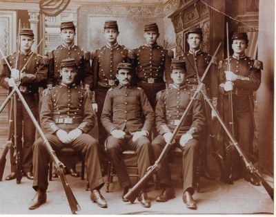 Click to view full size image
==============
William McKinley Personal Guards
This was shared by Tammy Jorgensen
This photo mounted on board is of William McKinley's personal guards at his home in Canton, Ohio
William McKinley Personal Guards
This was shared by Tammy Jorgensen
This photo mounted on board is of William McKinley's personal guards at his home in Canton, Ohio