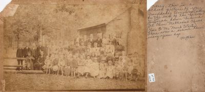 Ammons

This was Donated by Patti Joyner.

This Board Mounted Photo States: "Larry, this is a school picture of your granddaddy Ammons (Sitting on the end of the bench). This was made down behind Mt. Aline Methodist Church (close to Mr. Monk West). There was a school there many years ago. Mother"
