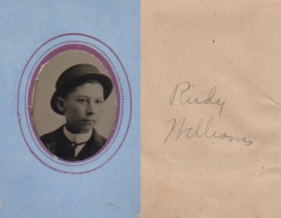Rudy Williams

This Tintype Photo States: "Rudy Williams"
