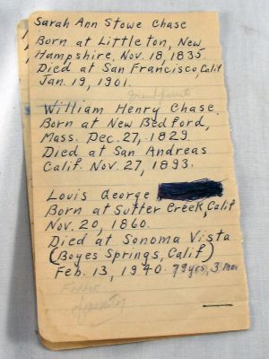 Click to view full size image
==============
Sarah Chase Family Bible
This is being Shared by Cheryl Webber.
Sarah Chase Family Bible
Sarah Chase Family Bible
This is being Shared by Cheryl Webber.
Sarah Chase Family Bible