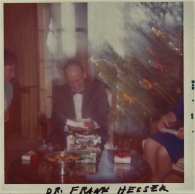 Dr. Frank Hesser

This was Donated by Lois B. Hansen.

This Photo States: "Dr. Frank Hesser".

This Photo is Dated March 65"
