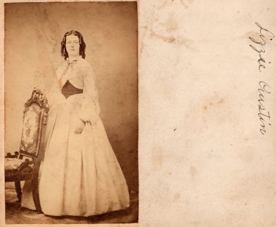 Lizzie Austin

THIS HAS BEEN RETURNED TO FAMILY

This CdV Photograph States: "Lizzie Austin"
