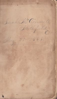 Click to view full size image
==============
Sarah McConnell Bible
Inside of Sarah McConnell Bible.
Northfield, Ohio.
Dated 29 May 1888.
Sarah McConnell Bible
Inside of Sarah McConnell Bible.
Northfield, Ohio.
Dated 29 May 1888.