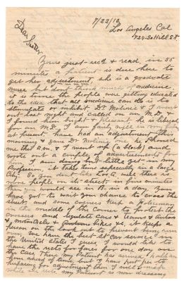Mary Ellen Teeter Gooch/Duncan William Teeter

Letter Written to Mary Ellen Teeter Gooch by her Brother, Duncan William Teeter.

The Letter is Dated 22 July 1910.

Page 1
