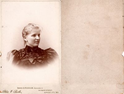 Click to view full size image
==============
Unidentified
Unidentified Cabinet Card Photo in the Kansas City, Missouri Family Album.
The Photographers name is "Snook & Burnham", Kansas City, Missouri.
Unidentified
Unidentified Cabinet Card Photo in the Kansas City, Missouri Family Album.
The Photographers name is "Snook & Burnham", Kansas City, Missouri.