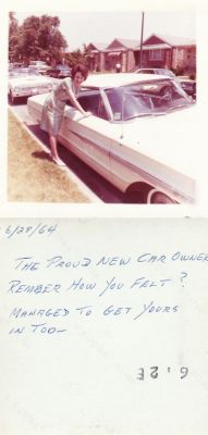 Unidentified

This Photo States: "The Proud New Car Owner. Remember How You Felt? Managed To Get Yours in too---, 28 June 1964"

Unidentified Photo in the #001 Family Album.
