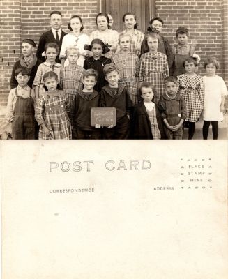Click to view full size image
==============
Unidentified
This was Donated by Denise Ayers
Unidentified Real Photo Postcard (RPPC)
The sign states: "Taylor's Corner, District No. 4"
(The children are unidentified)
Unidentified
This was Donated by Denise Ayers
Unidentified Real Photo Postcard (RPPC)
The sign states: "Taylor's Corner, District No. 4"
(The children are unidentified)