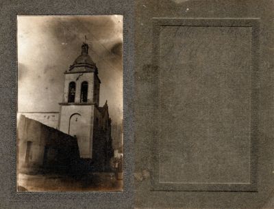 Unidentified

This was Donated by Diane Senalik.

This Cabinet Card Photo States: "Oldest Church, ______ ab. ____ _____.

