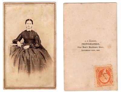 Click to view full size image
==============
Unidentified
This was Donated by Denise Ayers
Unidentified CdV Photograph
The Photographers name is "S. F. Rodkey", Waterloo City, Indiana
Unidentified
This was Donated by Denise Ayers
Unidentified CdV Photograph
The Photographers name is "S. F. Rodkey", Waterloo City, Indiana