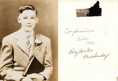 Click to view full size image
==============
Roy Martin Middendorf Sr.
THIS HAS BEEN RETURNED TO FAMILY
This Photo States: "Roy Martin Middendorf, Confirmation Easter, 1947"
Roy Martin Middendorf Sr.
THIS HAS BEEN RETURNED TO FAMILY
This Photo States: "Roy Martin Middendorf, Confirmation Easter, 1947"