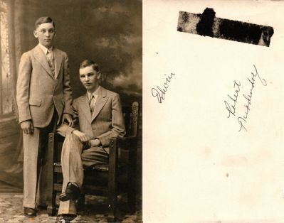 Click to view full size image
==============
Edwin William H. Middendorf & Robert Albert Wilhelm Middendorf
THIS HAS BEEN RETURNED TO FAMILY
This Photo States: "Edwin & Robert Middendorf"
Edwin William H. Middendorf & Robert Albert Wilhelm Middendorf
THIS HAS BEEN RETURNED TO FAMILY
This Photo States: "Edwin & Robert Middendorf"