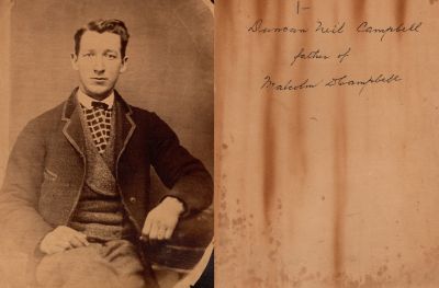 Duncan Neil Campbell

This photo mounted on board states: "Duncan Neil Campbell, father of Malcolm D. Campbell"
