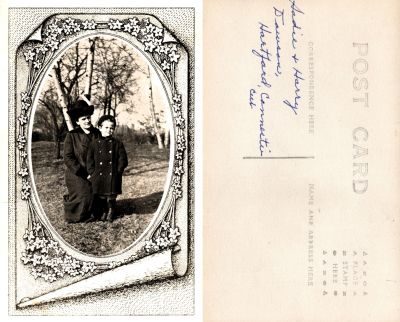Sadie A. Truman Dawson & Harry Alexander Dawson

This Real Photo Postcard (RPPC) States: "Sadie & Harry Dawson, Hartford, Connecticut"
